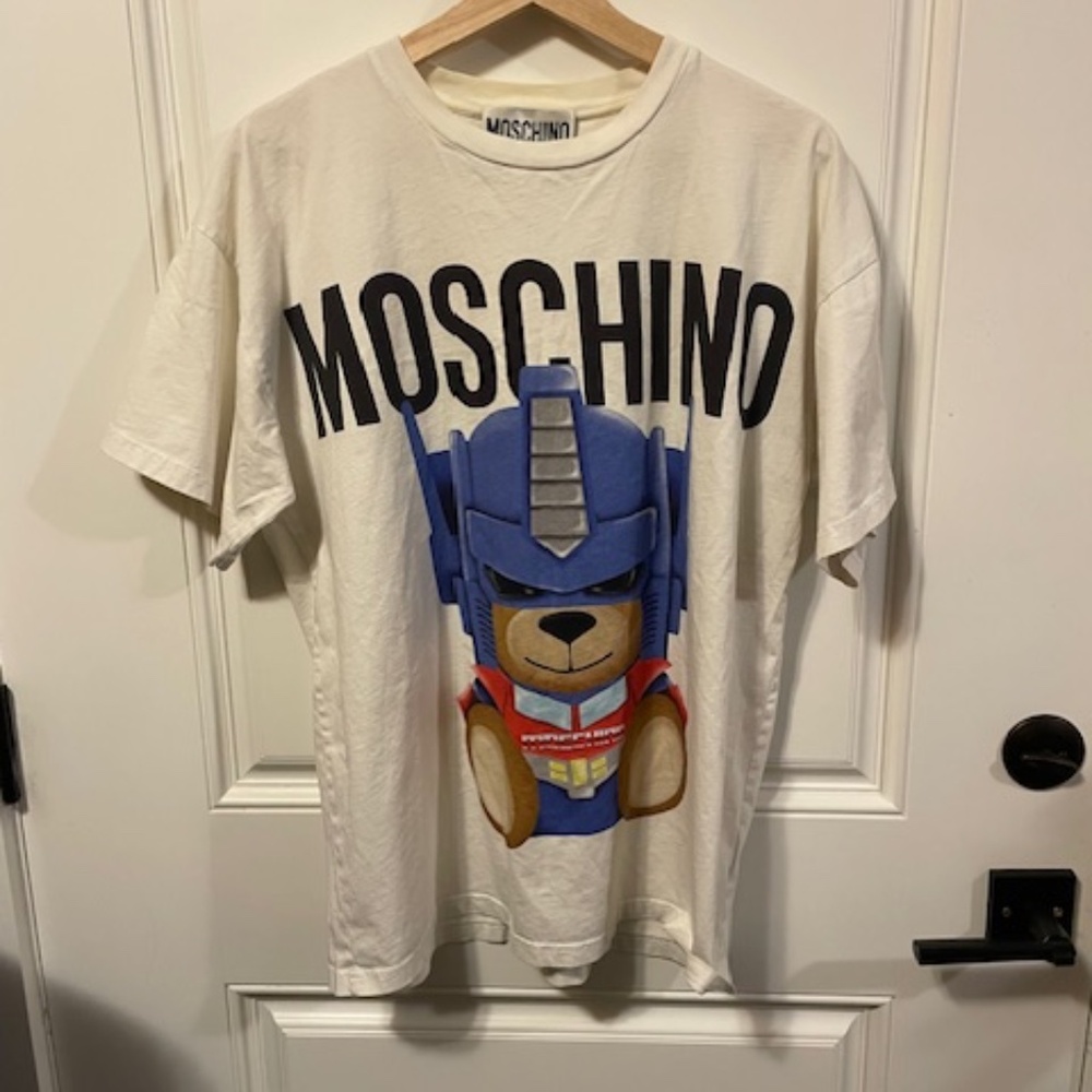 ** RARE** Moschino Transformers Teddy Bear cotton T-shirt ** VINTAGE**